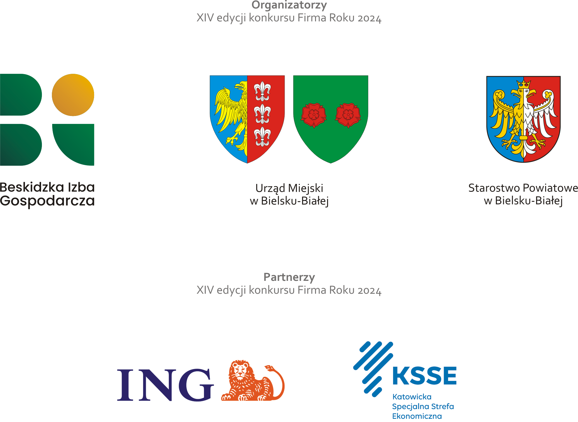 Zdjęcie przedstawia współorganizatorów konkursu Firma Roku 2024